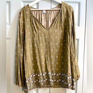 Old Navy Green Tunic Blouse